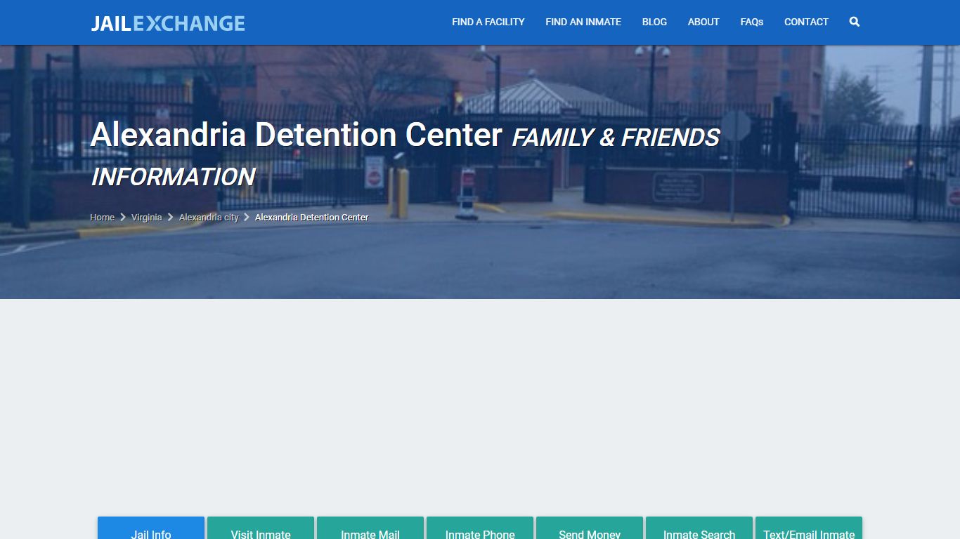 Alexandria Detention Center Family & Friends Information - JAIL EXCHANGE